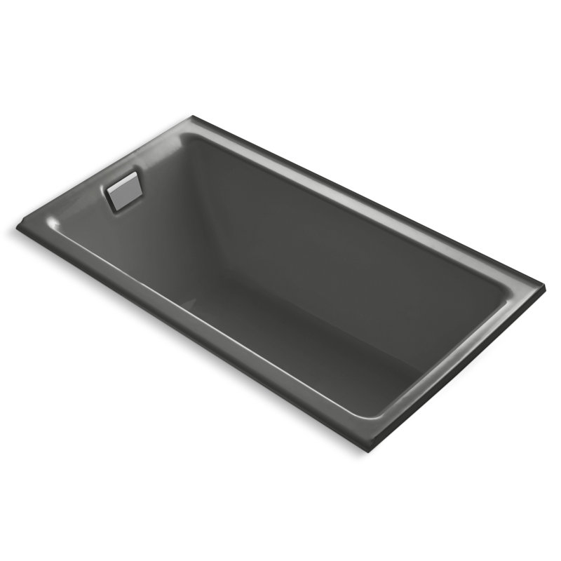 Baignoire de trempage en alcôve 66 po x 36 po Tea-for-Two, Gauche, Bleu indigo