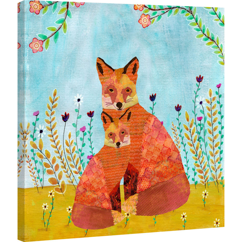 «Autumn Foxes», reproduction sur toile tendue, H 24 po x l 24 po x P 1,5 po