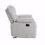 Fauteuil inclinable moderne en chenille grise avec accoudoirs rembourrés et revêtus de tissu d'ameublement avec cadre en bois massif 1pc