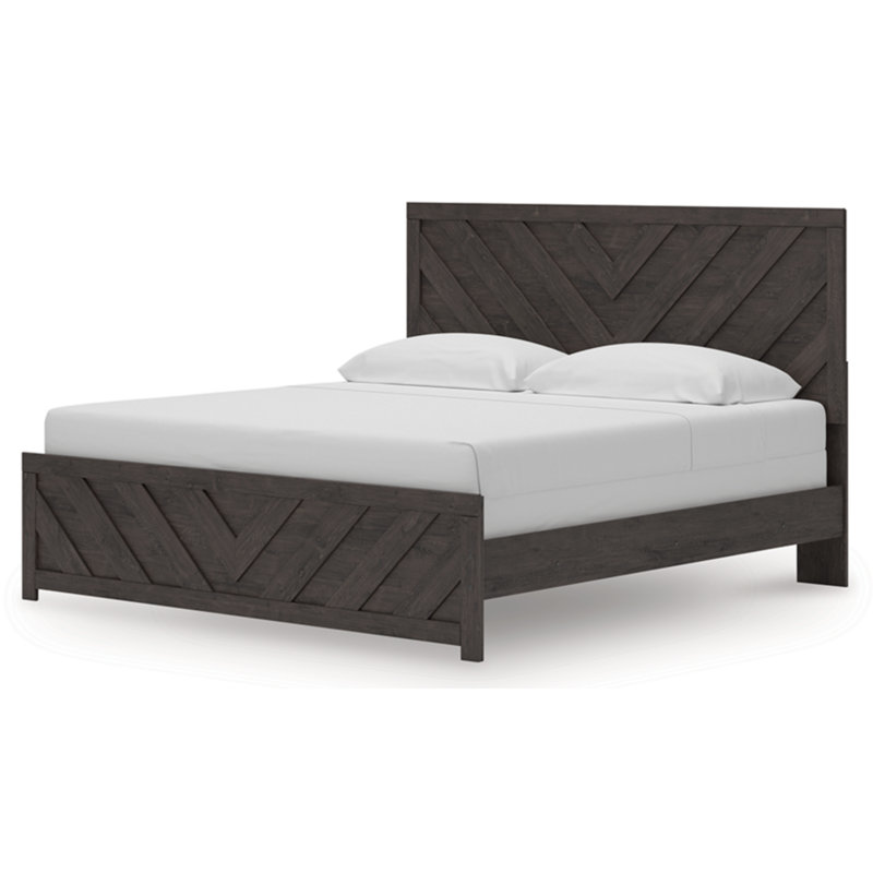 Haley King Panel Bed, Gray, King