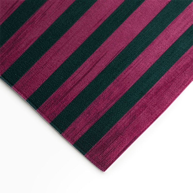 Tapis intérieur / extérieur bleu HorizontalStripes, Rectangle 5 pi x 7 pi