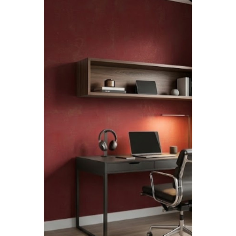 Rouleau de papier peint abstrait L 32,7 pi x l 20,5 po Skokie, Rouge