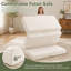 Canapé-lit futon double convertible pleine grandeur, canapé-lit beige avec poignée, coussins amovibles et housse lavable pour les petits espaces-1122044604-1122044606