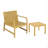 2-Piece Indoor/Outdoor Furniture Set 1 Chairs & 1 Coffee Tables Waterproof PP - Easy Assembly Patio Conversation Set-1403580595