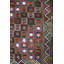 Tapis unique brun / framboise / vert forêt 4 pi x 10 pi Jijim