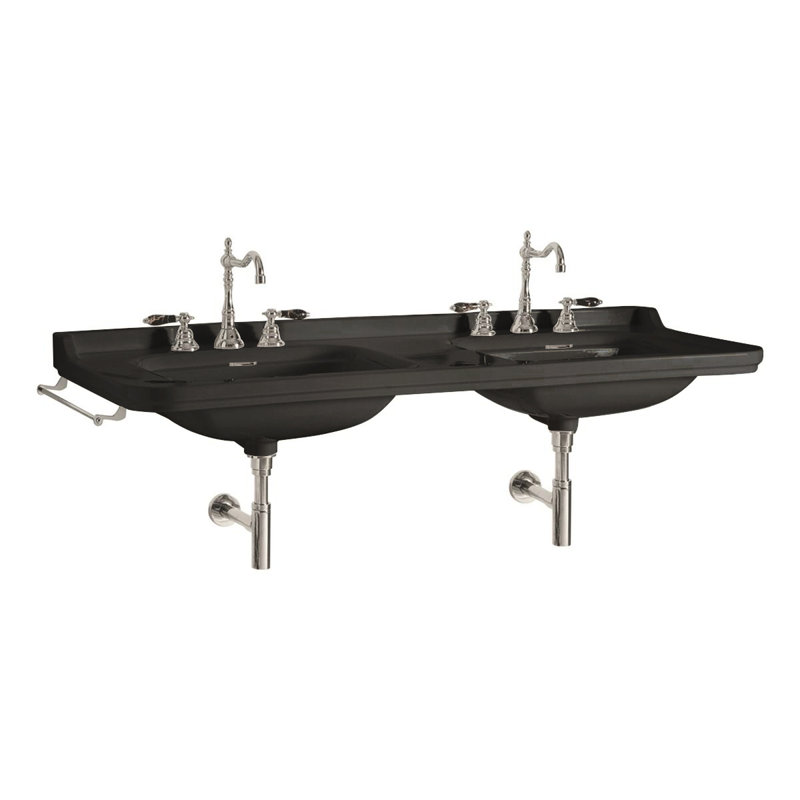 Waldorf 59.1'' L Bathroom Sink, Widespread Faucet