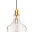Luminaire suspendu en forme de cloche en verre doré / transparent de 9 po de diamètre-1235979390