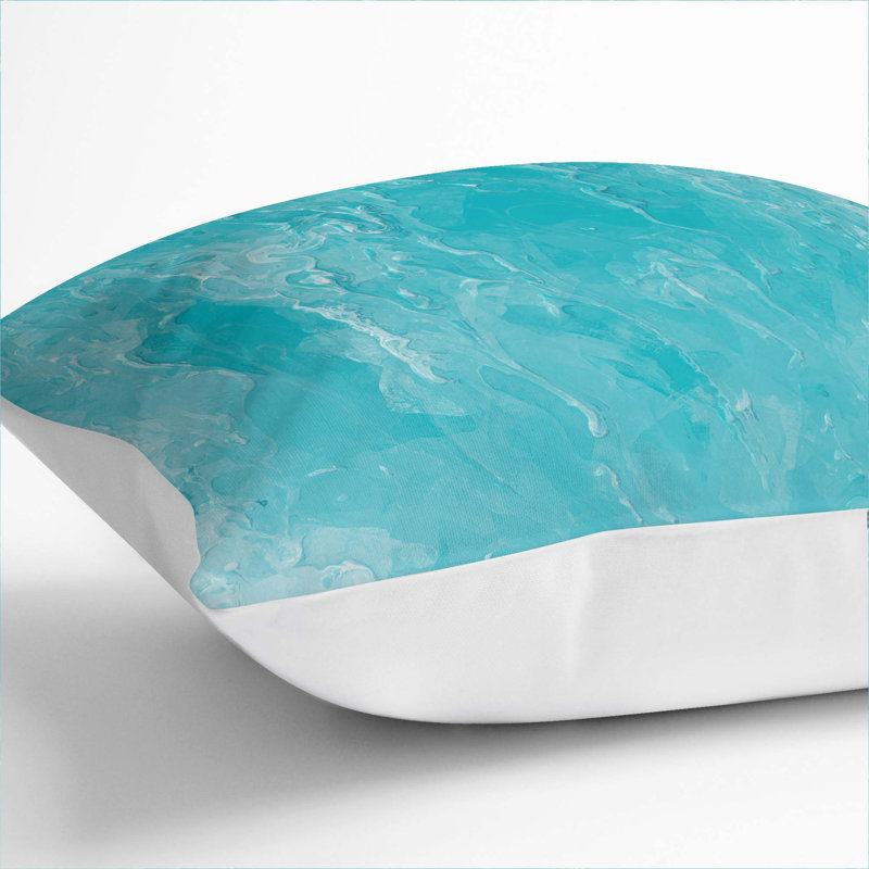 Abstract Square Throw Cushion, White, 40cm H x 40cm W x 15cm D