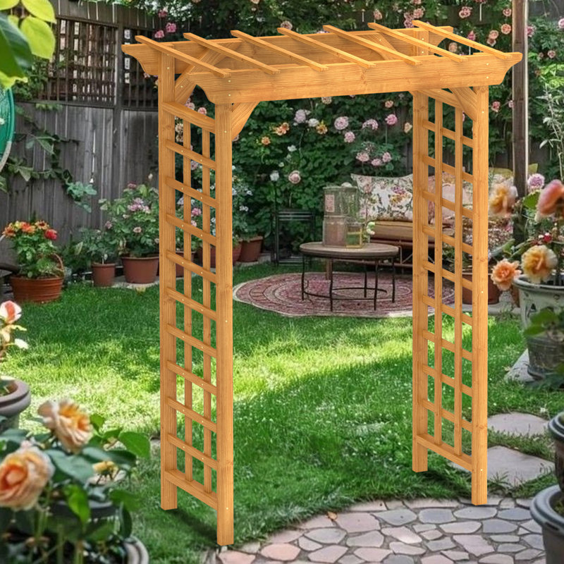 Tonnelle d'extérieur en bois, Brun