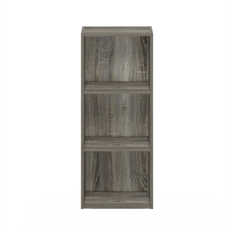Helissa 3-Tier No Tool Assembly Open Shelf Bookcase, French Oak