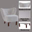 Fauteuil d'appoint en sherpa blanc