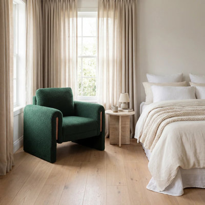 Chaise longue rembourrée Modern Bouclé Accent