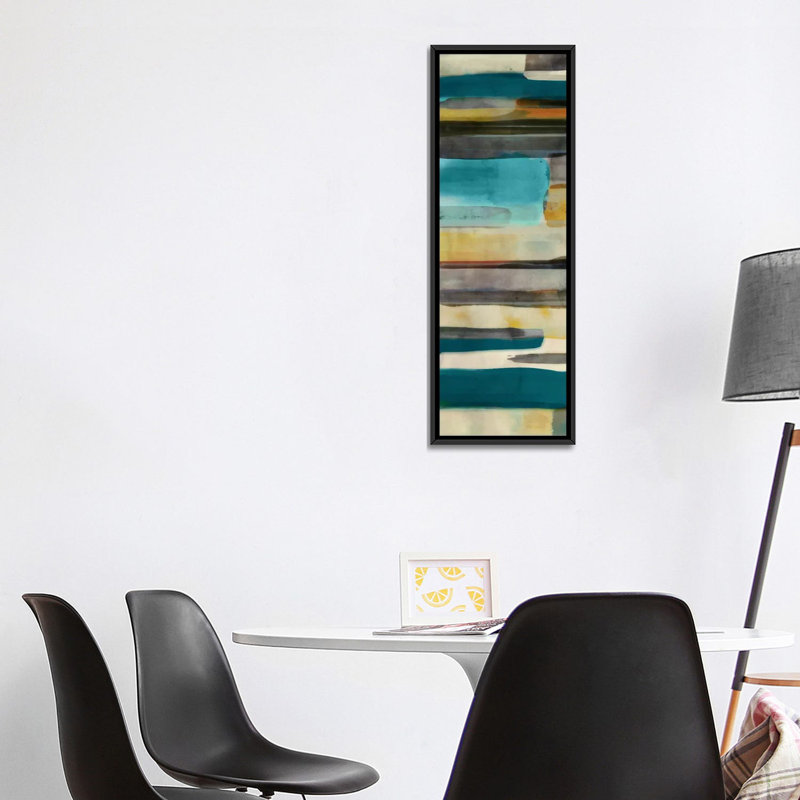 « entrelacé i » par edward selkirk, impression sur toile tendue, H 36 po x l 12 po x P 1,5 po, Toile avec cadre noir