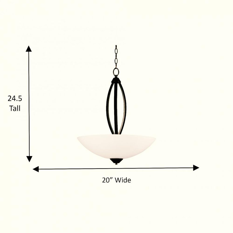 Luminaire suspendu unique à 3 lumières Anna, Argent ancien
