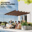 Outsunny Retractable Pergola Shade Cover ONLY, Brown-122481110