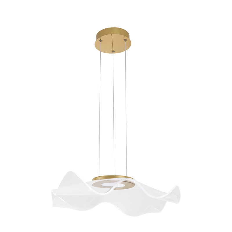 1 - Light Gold LED Unique/Statement Pendant