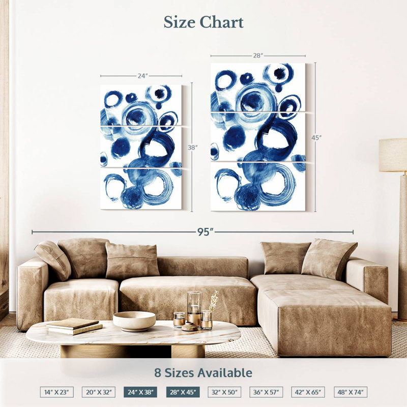 Blue Circle Study IV, H 38 po x l 24 po