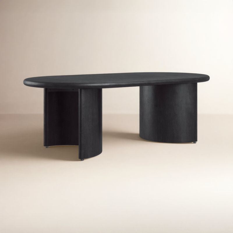 Table basse Haiden, Acacia noir patiné, H 17 po x L 27 po x l 51 po