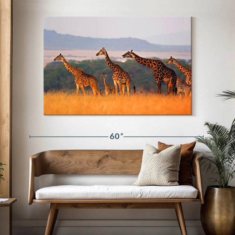Crowle Giraffe Family Travel, H 34 po x l 51 po