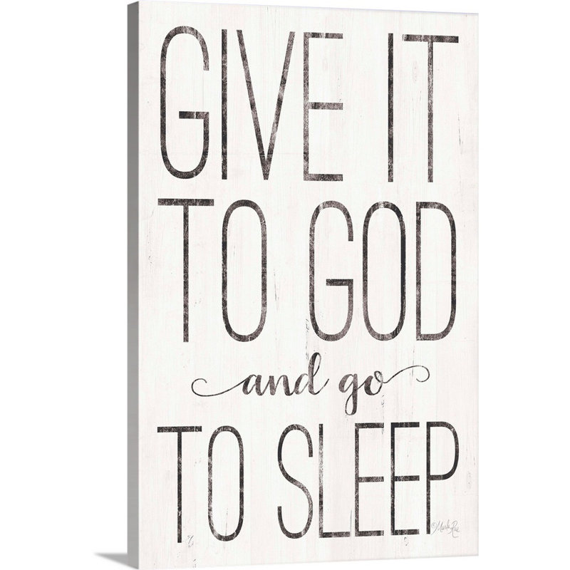 "Give it to God" par Marla Rae, art textuel sur toile, Toile tendue, H 60 po x l 40 po x P 1,25 po
