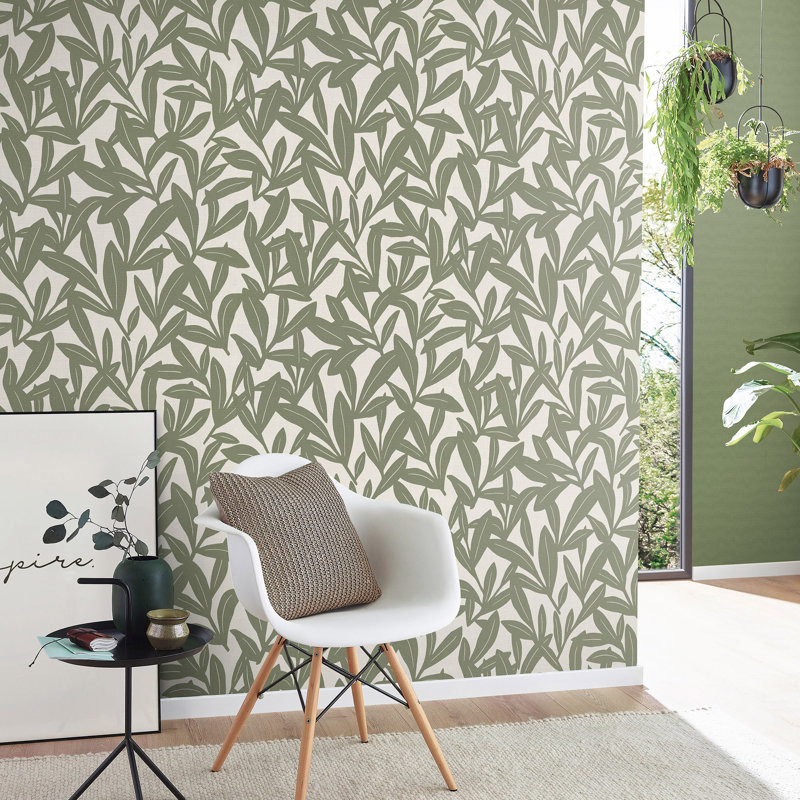 Shadowleaf Wallpaper, Green