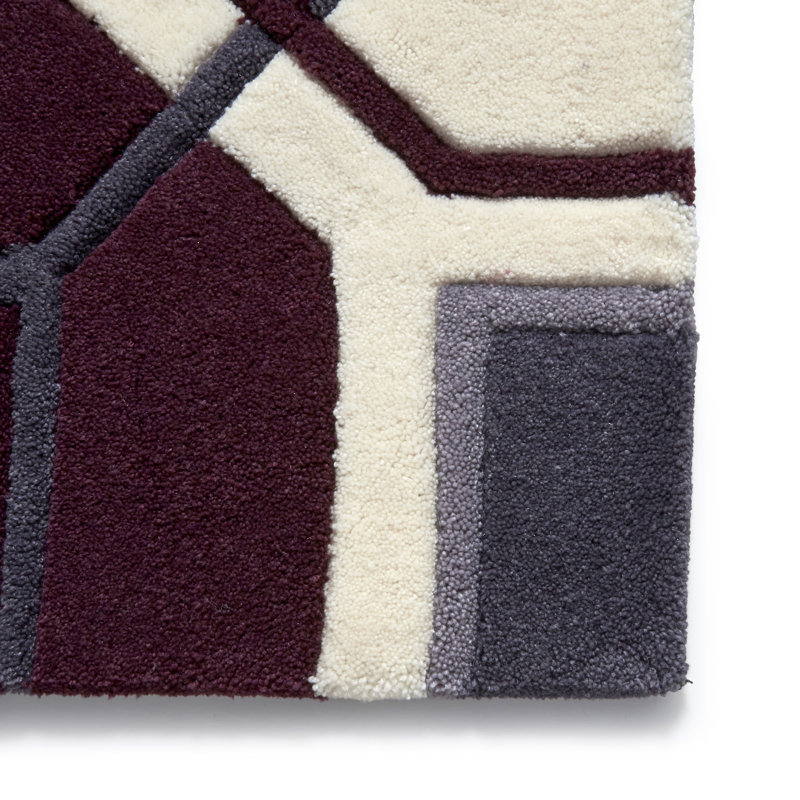 Rectangle Geometric Hand Woven Area Rug, Rectangle 120 x 170cm
