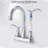 Bathroom Faucet Chrome With Pop-Up Drain & Supply Hoses 2-Handle 360 Degree High Arc Swivel Spout Centerset 4 Inch Vanity Sink Faucet-118610650