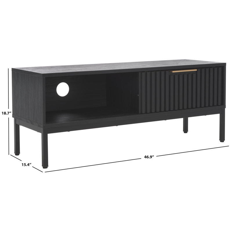 Meuble télé avec rangement 46,85 po Raoul, Noir