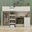 Lit mezzanine double avec tiroirs Jayon Kids