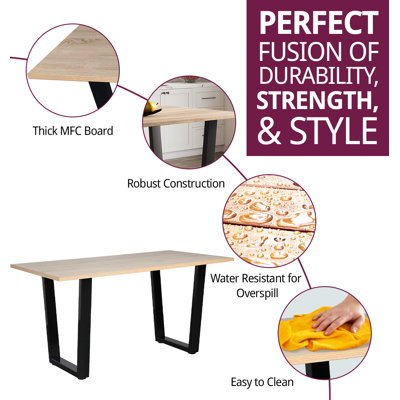 Antigua Metal Base Dining Table