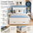 Modern Queen Size Platform Bed with 6 Storage Drawers and Wood Slat Support-1498247363