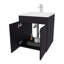Rangement spacieux pour meuble-lavabo à deux portes, apparence épurée, complément aux conceptions modernes, hauteur de 20,8 po avec lavabo sans couture, imperméable, idéal pour les salles de bain, poids de 35,41 lb-1711708607