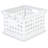 Sterilite Stackable Plastic Storage Open Crate Bin Organizer Box, White