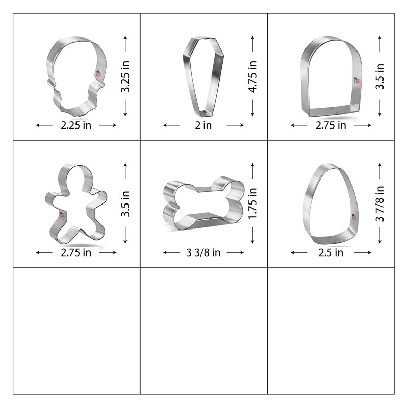 CookieCutter.com 6 -Piece Non-Stick Cookie Cutter