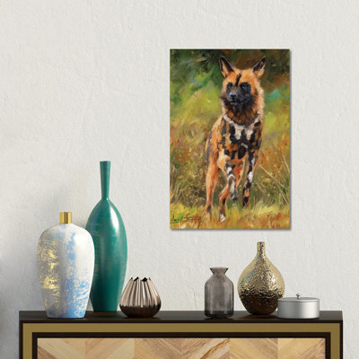 African Wild Dog 1 Piece Wrapped Canvas Wall Art