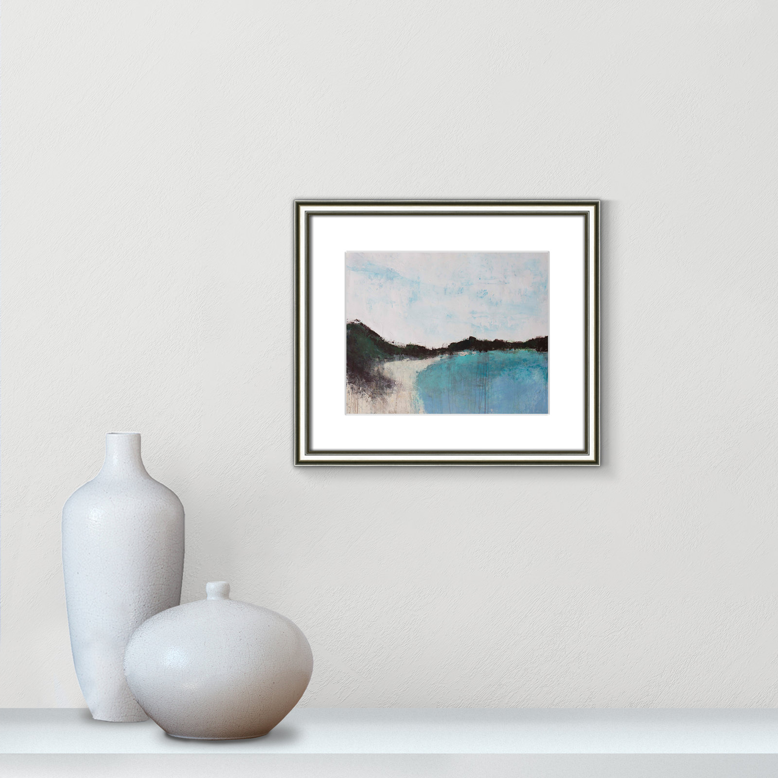 Mountainside Lakeview III Print, 14.25" H x 16.25" W x 0.75" D, Silver Framed