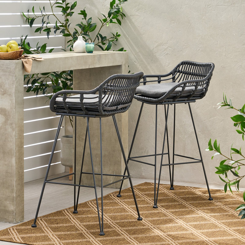 Modern Minimalist Bar Stools, Gray