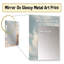 Beach Grass Landscape IV - miroir décoratif de plage, miroir mural blanc, impression d'art en métal-749462642