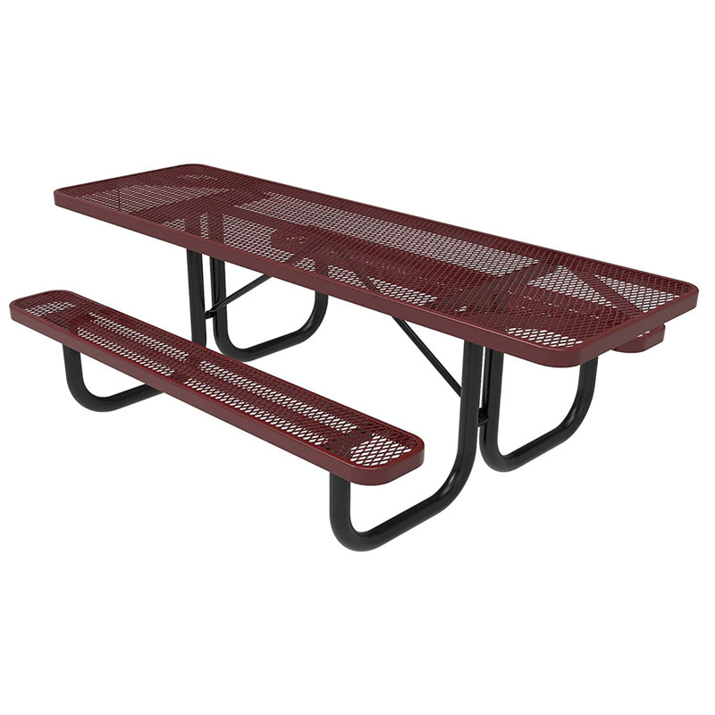 Table de pique-nique en plastique Dimatteo, Rouge