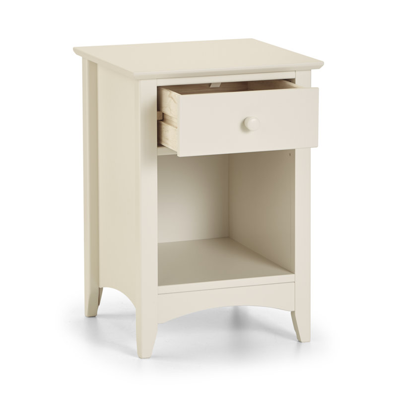 Kingsbury 44cm W Solid + Manufactured Wood Bedside Table