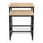 Briarcrest Set of 2 Nesting Side Tables, Modern Wood Top with Black Metal Frame, Brown Finish