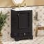 Meuble-lavabo de 20 po avec lavabo en céramique, porte à fermeture en douceur, tablette ajustable en forme de U, tiroir de compartiment et support de porte, style moderne, conception peu encombrante-123654614-123654617