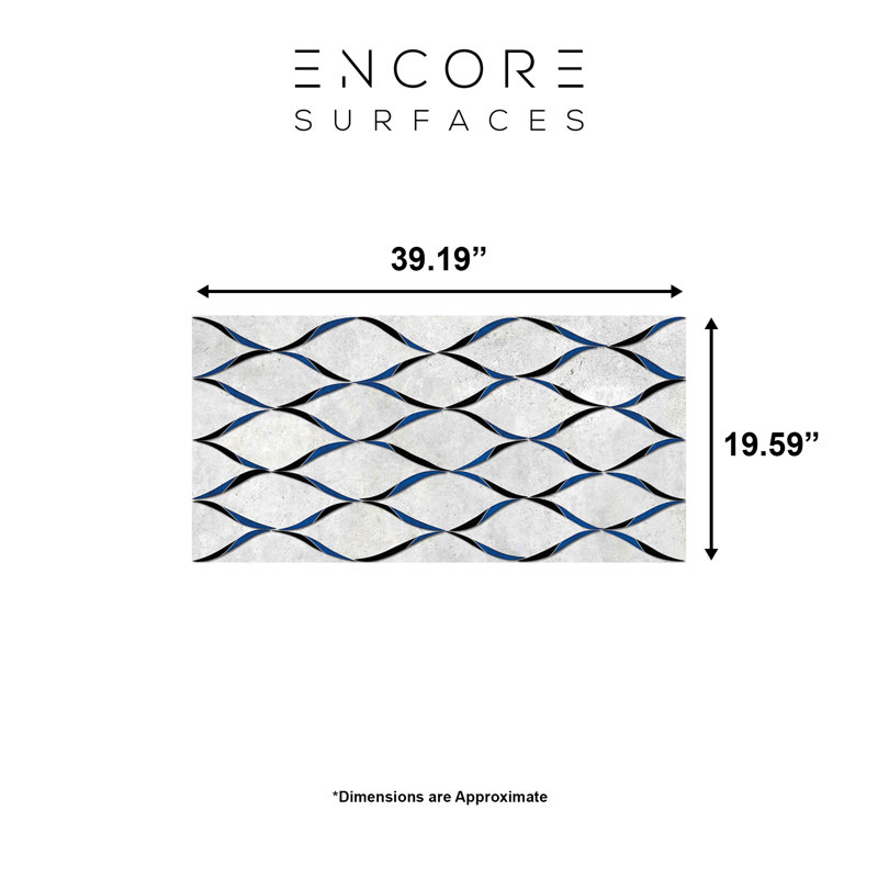 Carreau de porcelaine aspect vague 20 po x 40 po Kangen