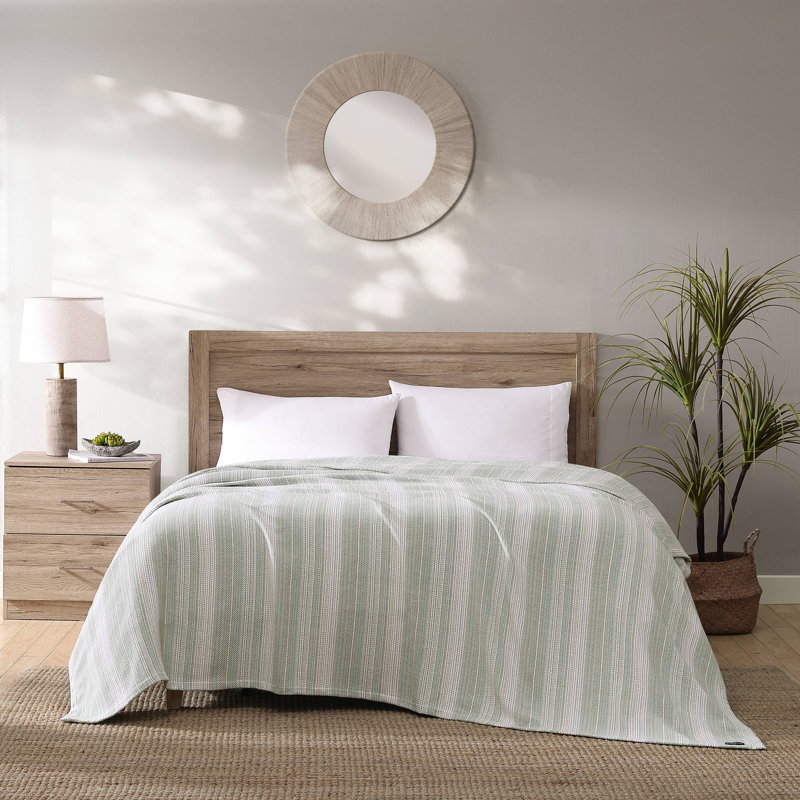 Sandy Shore Blanket, Queen, Green
