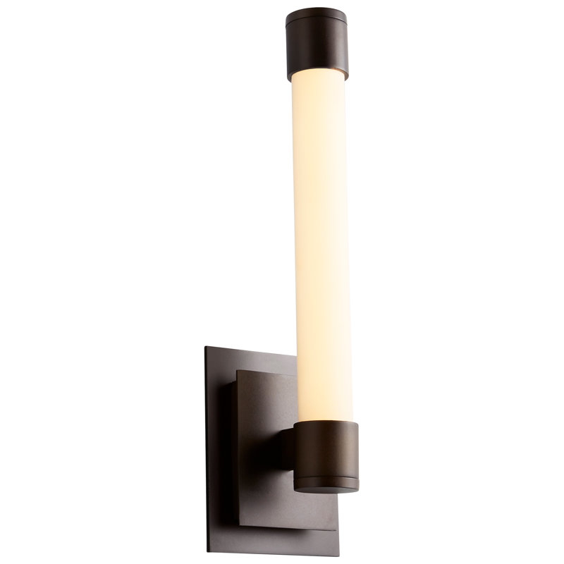 Seman LED Armed Sconce, Oiled Bronze