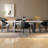 Rectangular luxury simple marble dining table set-102629431