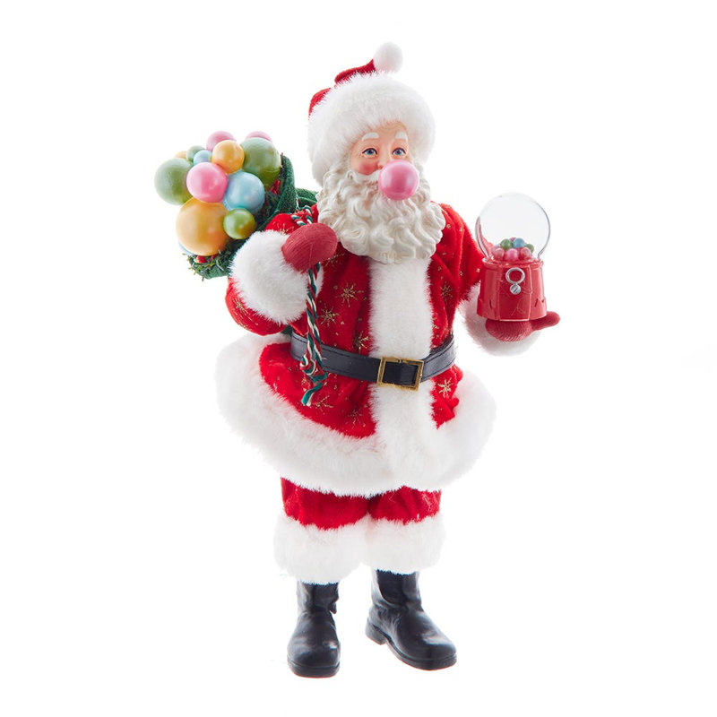 Figurine de Noël Kurt Adler Fabriche, père Noël Bubblegum, 13,75 po