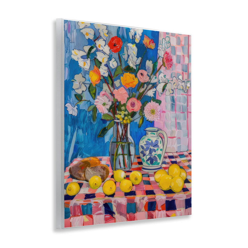  Art mural "Florals & Lemons Whimsy" par LSR Design Studio