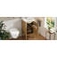 Armoire de salle de bain 18 po avec rangement, solution pour petit espace avec lavabo en céramique, tablette réglable, charnières à fermeture en douceur