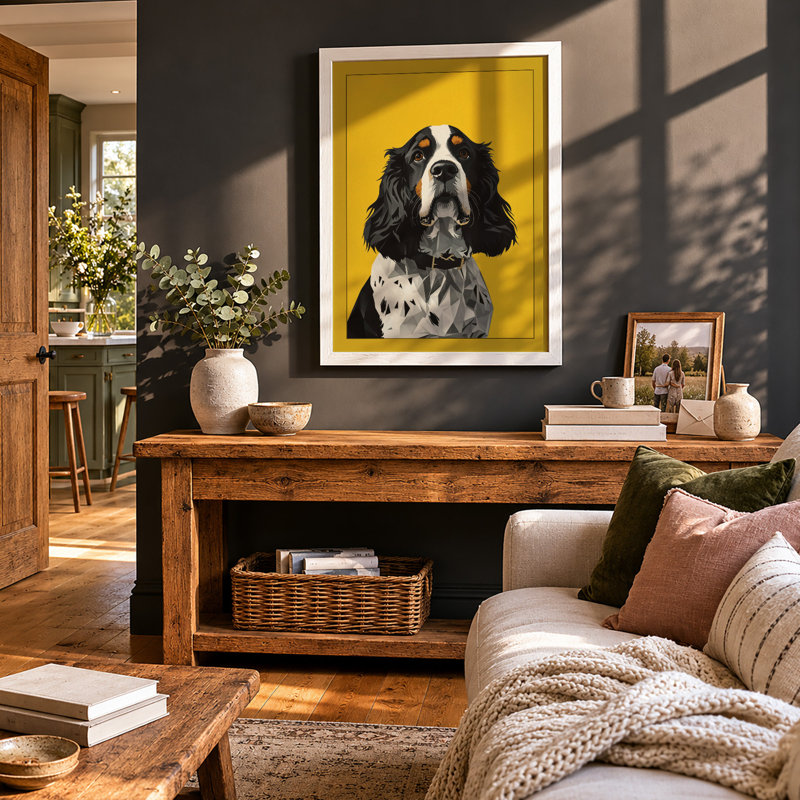 Portrait In Gold Modern - Print, A1 - 84.1 x 59.4 cm, White